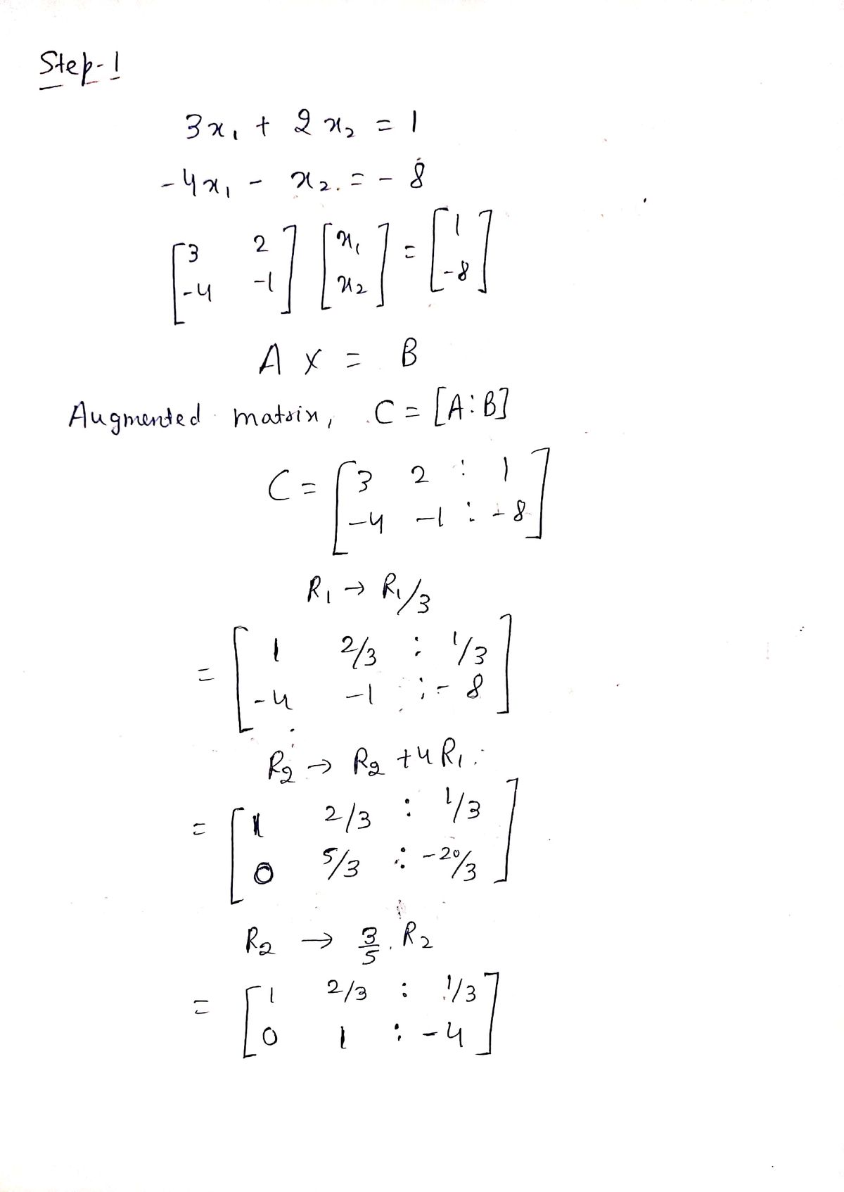 answered-solve-using-augmented-matrix-methods-bartleby