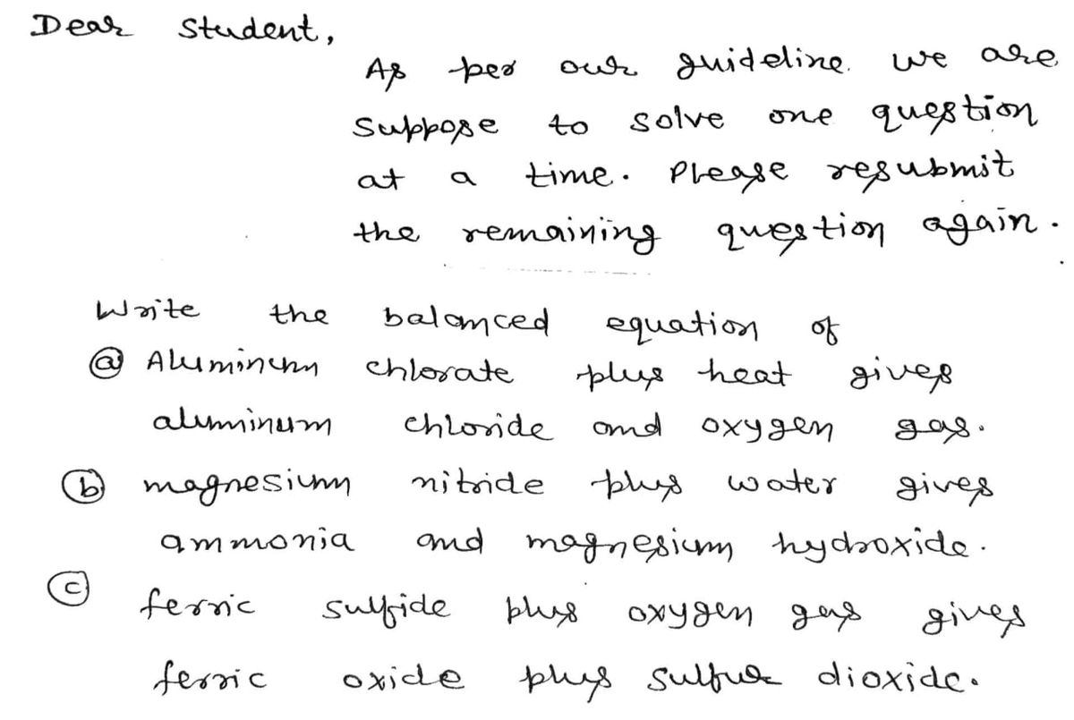 Chemistry homework question answer, step 1, image 1