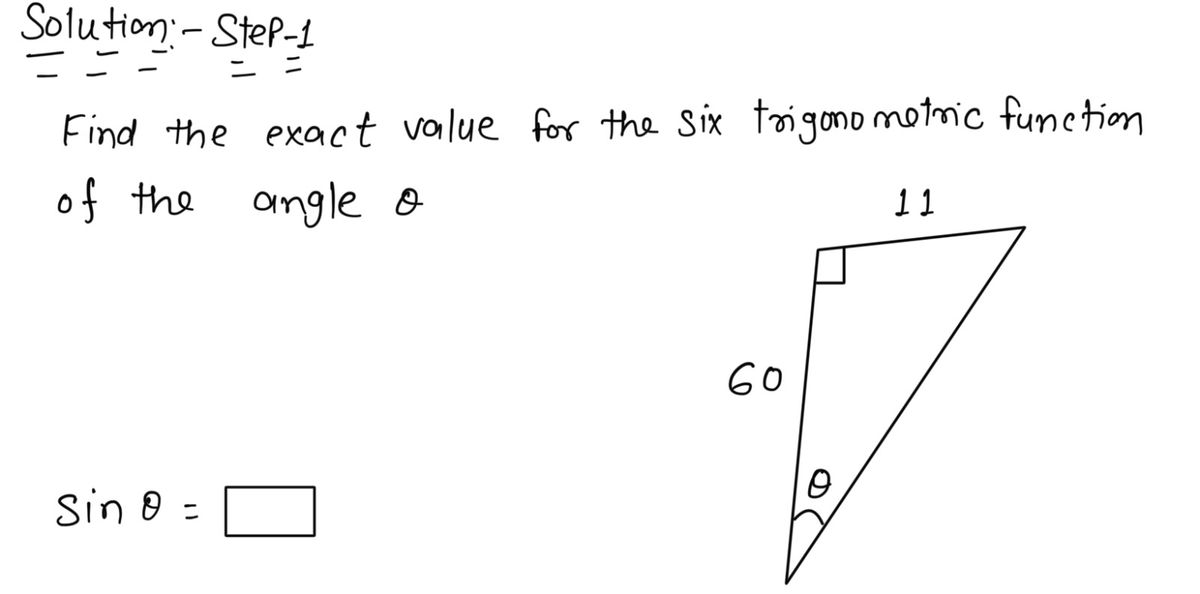 Trigonometry homework question answer, step 1, image 1