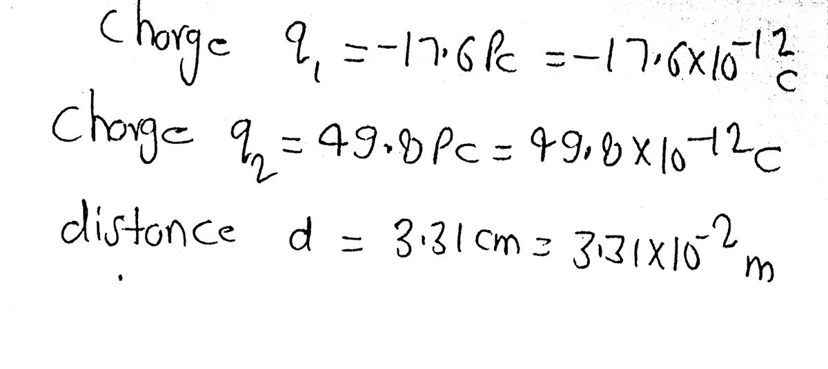 Physics homework question answer, step 1, image 1