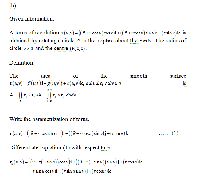 Answered 31 A A Torus Of Revolution Doughnut Bartleby