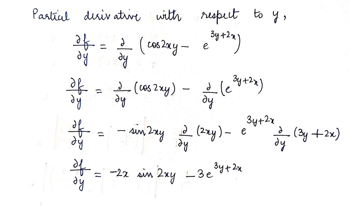 Answered A Find The First Partial Derivatives Bartleby 5440