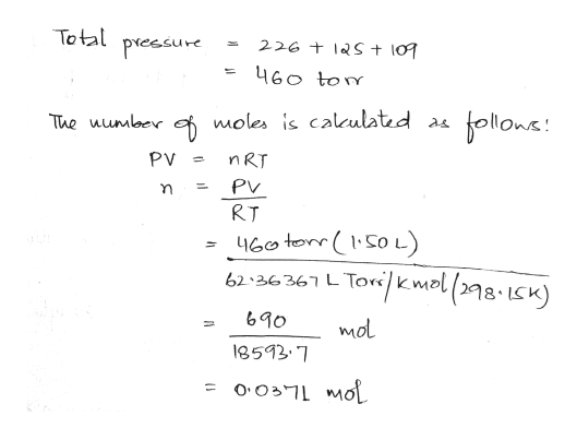 Answered A Gas Mixture Contains Each Of The… Bartleby