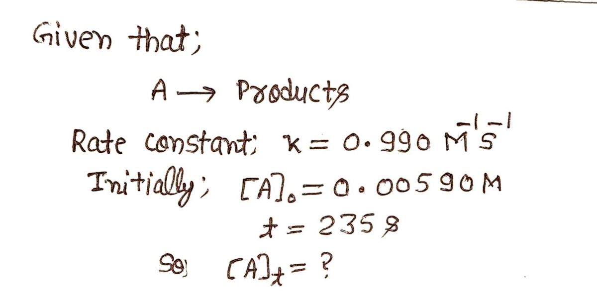 Chemistry homework question answer, step 1, image 1