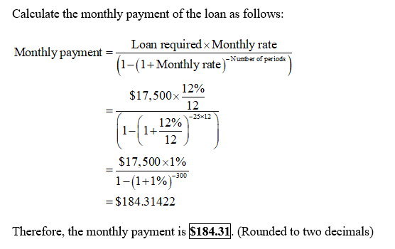 Answered: Consider a student loan of $17,500 at a… | bartleby