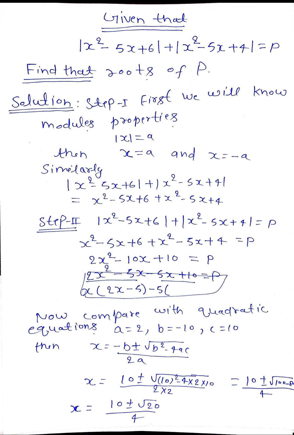 Algebra homework question answer, step 1, image 1