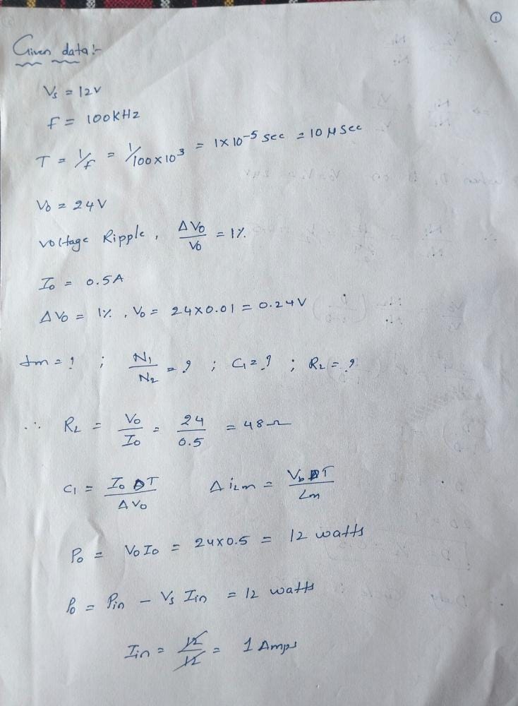 Electrical Engineering homework question answer, step 1, image 1