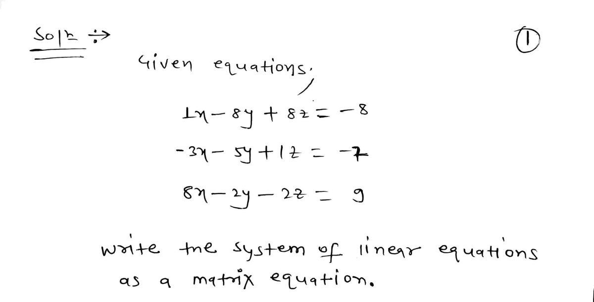 Algebra homework question answer, step 1, image 1