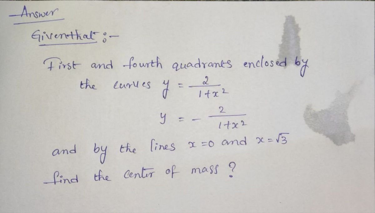 Advanced Math homework question answer, step 1, image 1