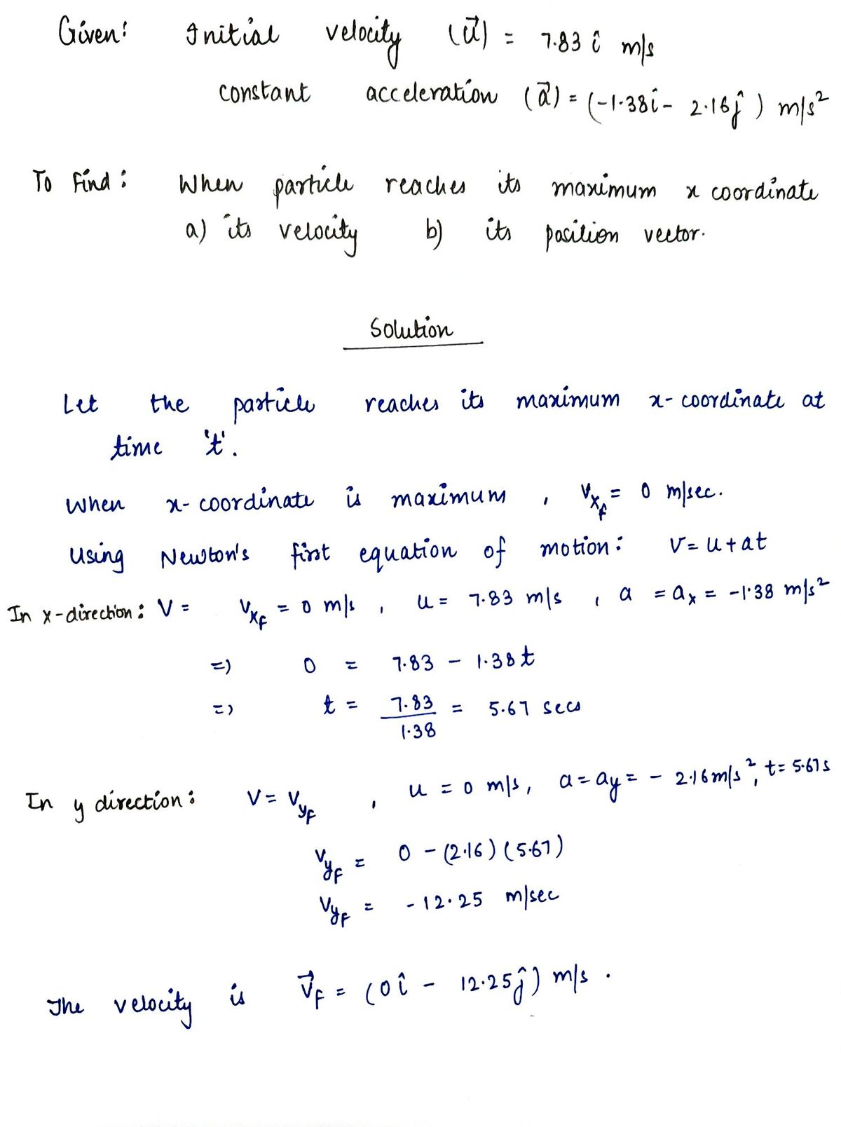 Physics homework question answer, step 1, image 1