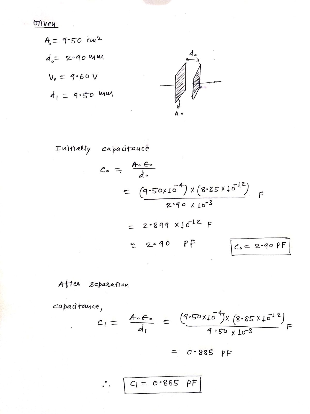 Physics homework question answer, step 1, image 1