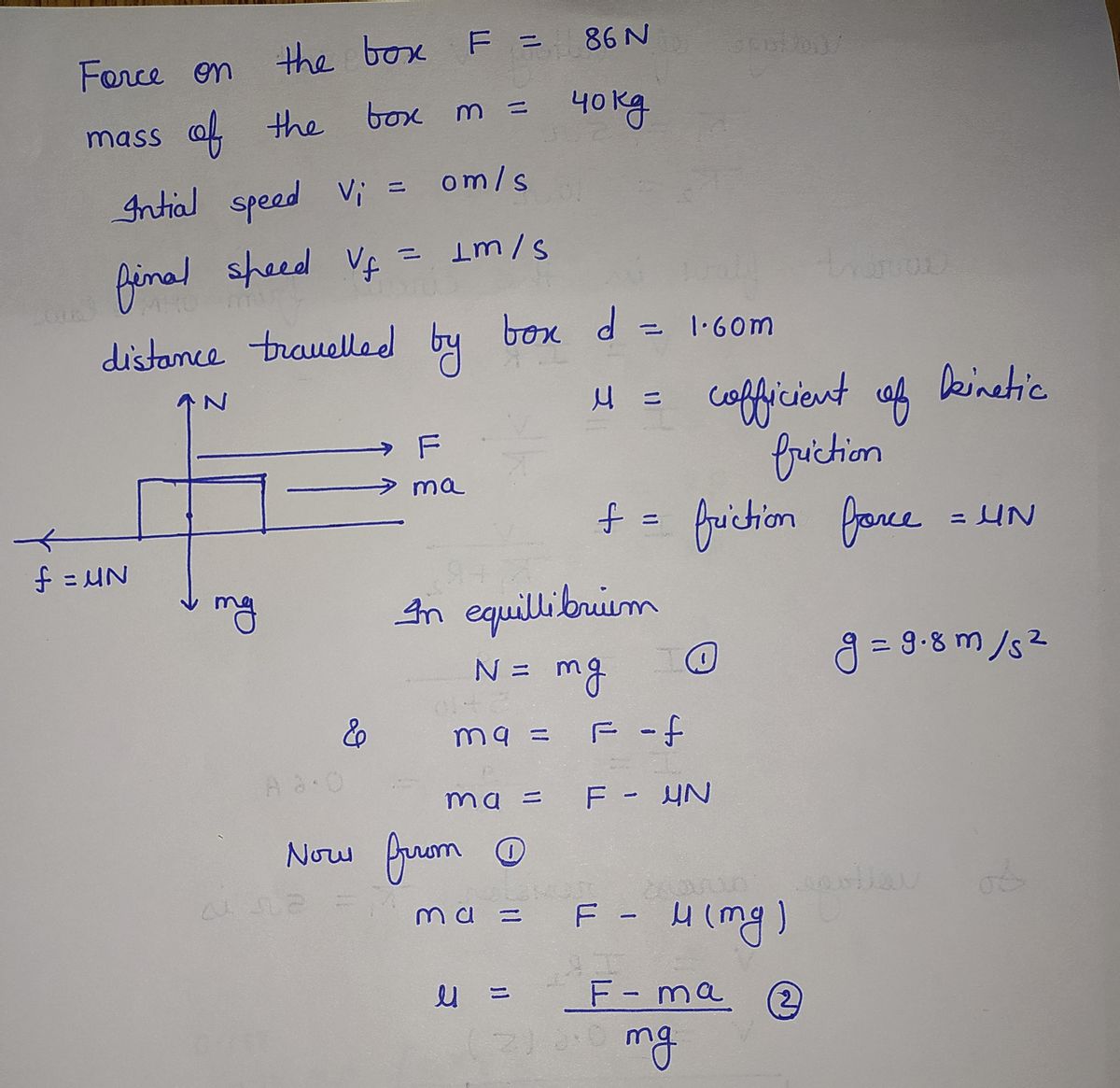 Physics homework question answer, step 1, image 1