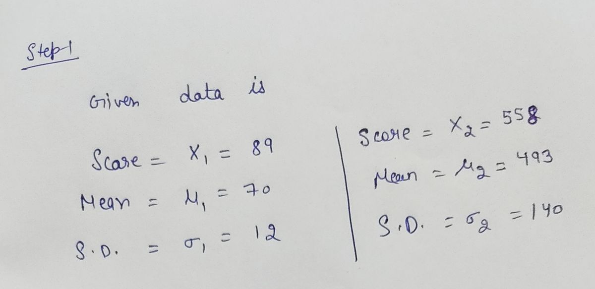 Statistics homework question answer, step 1, image 1