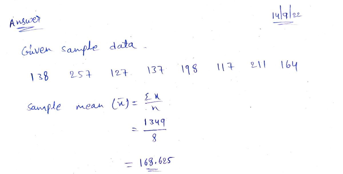 Statistics homework question answer, step 1, image 1