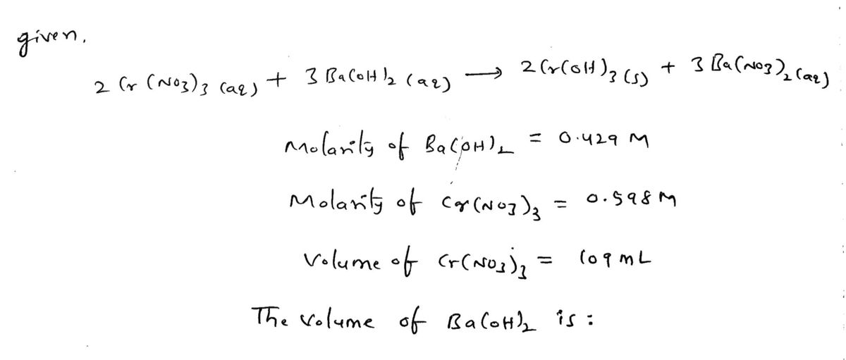 Chemistry homework question answer, step 1, image 1