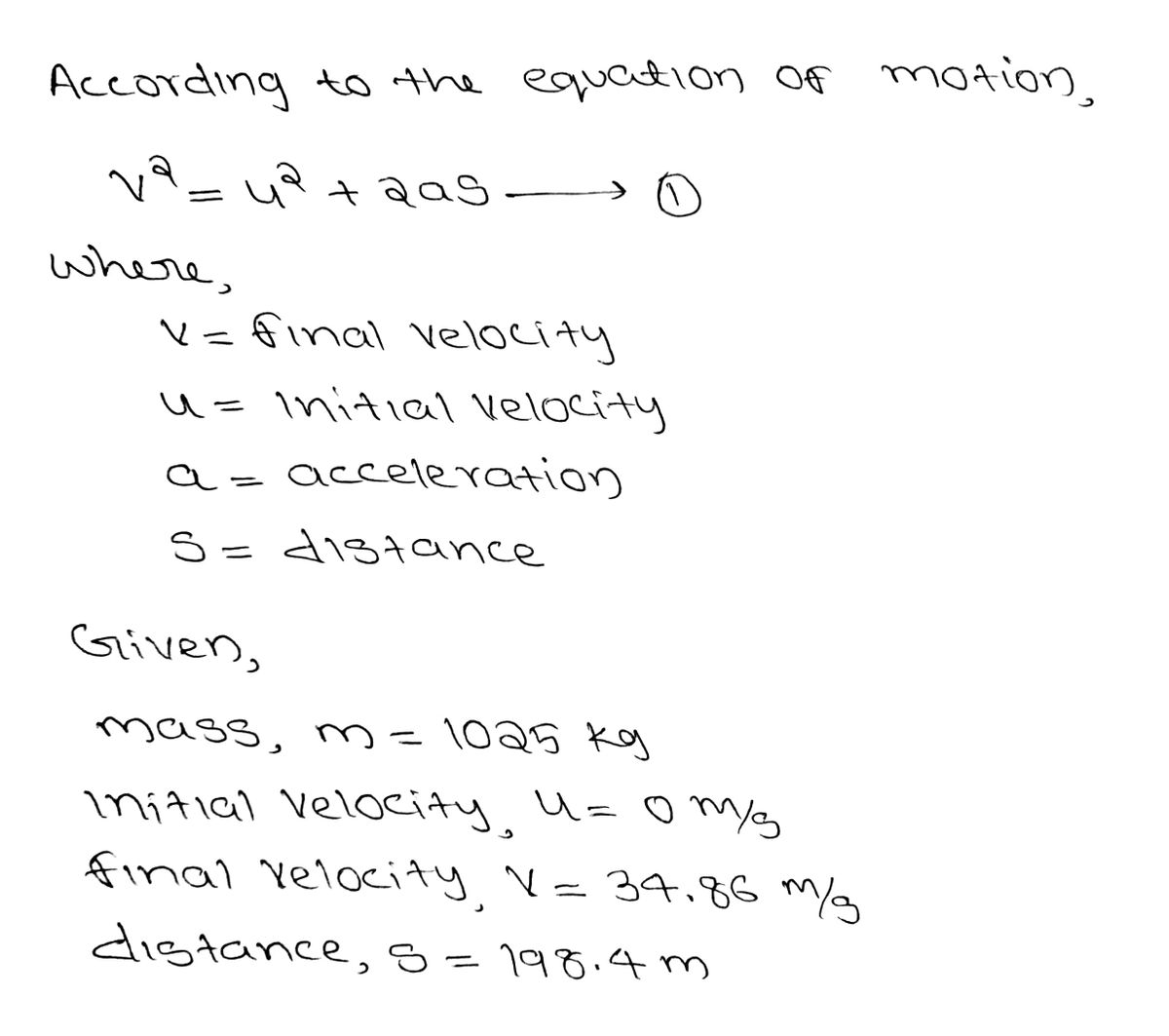 Physics homework question answer, step 1, image 1