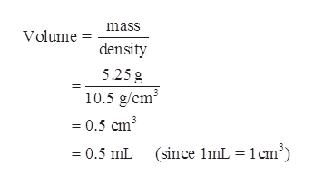 Answered The Density Of Pure Silver Is 10 5 Bartle