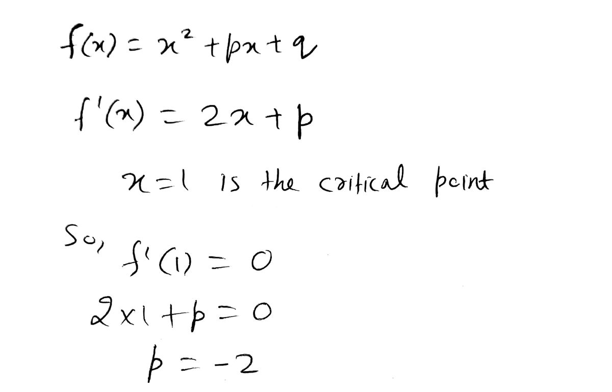 Answered Let F X X 2 Px Q Find The Values Bartleby