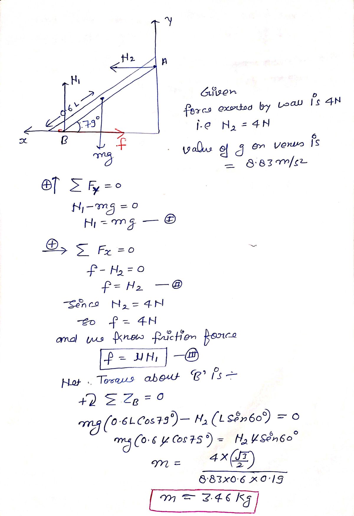 Physics homework question answer, step 1, image 1