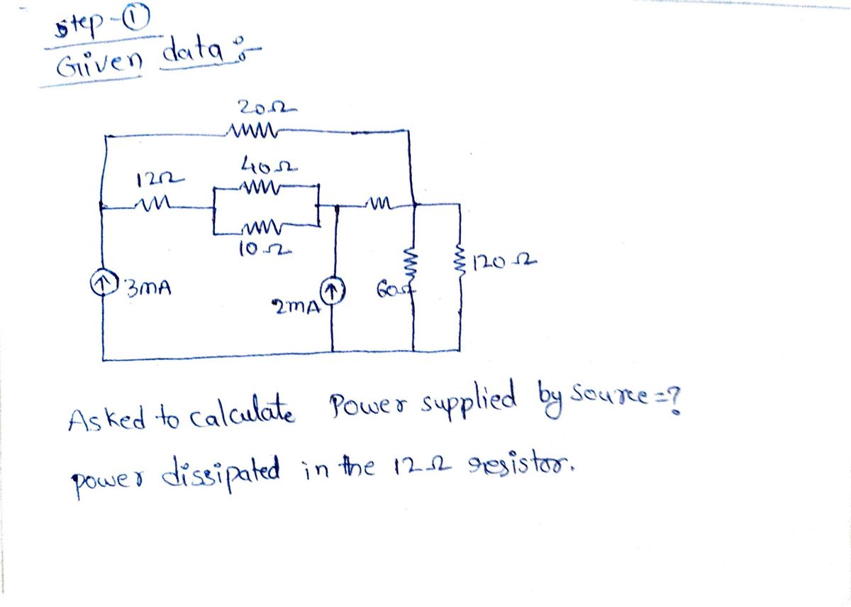 Electrical Engineering homework question answer, step 1, image 1