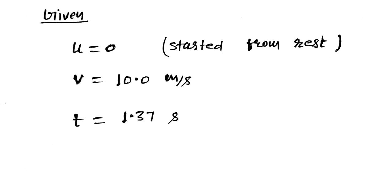 Physics homework question answer, step 1, image 1