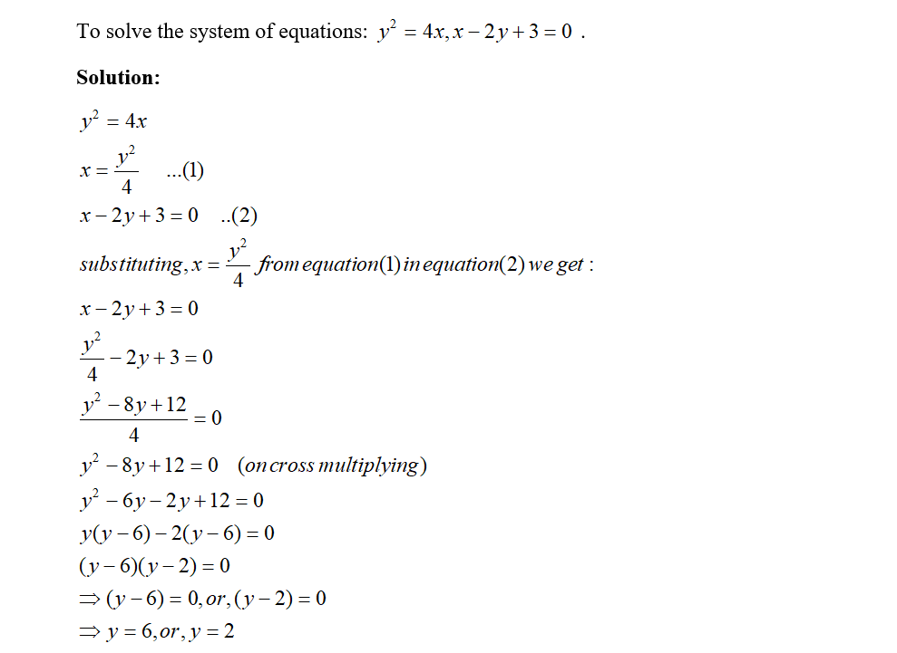 Answered Solve Y2 4x X 2y 3 0 The Bartleby