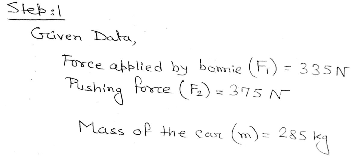 Physics homework question answer, step 1, image 1