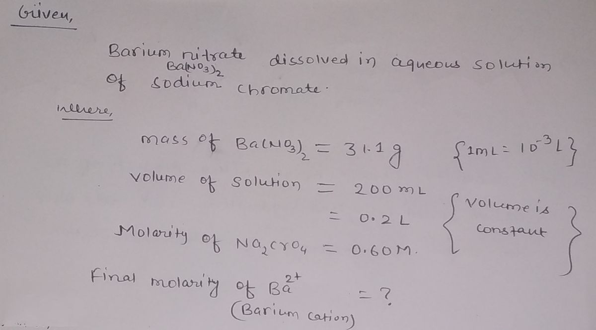 Chemistry homework question answer, step 1, image 1