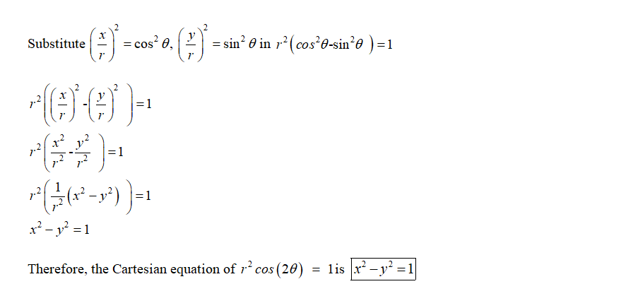 Answered Find a Cartesian equation for the curve… bartleby