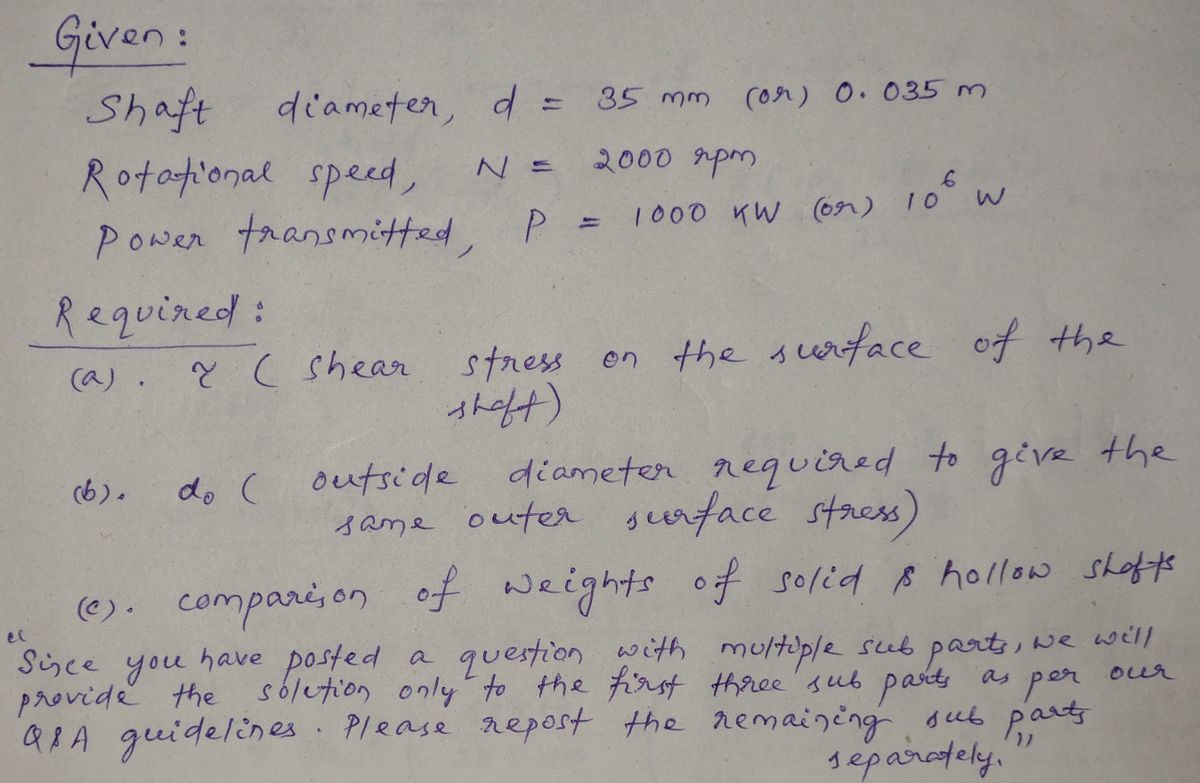 Mechanical Engineering homework question answer, step 1, image 1