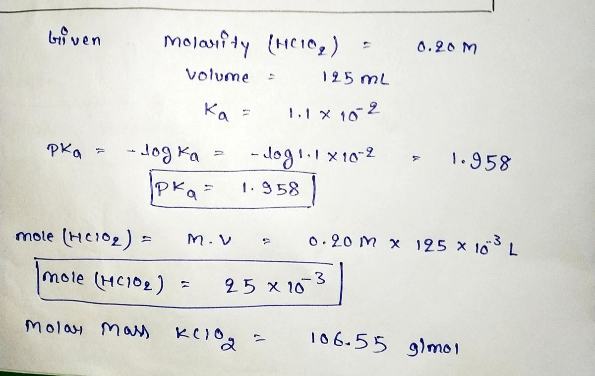 Chemistry homework question answer, step 1, image 1