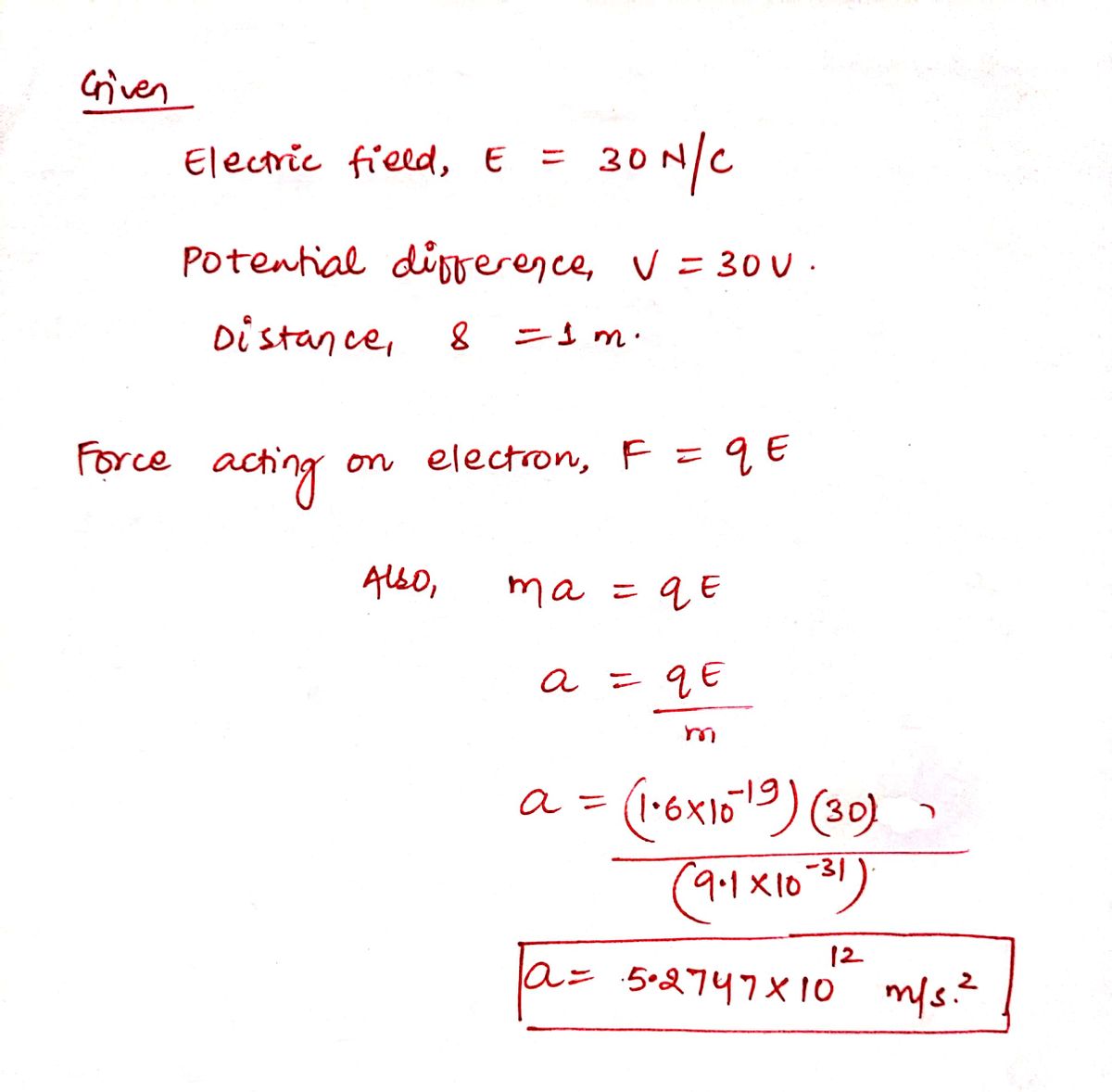 Physics homework question answer, step 1, image 1