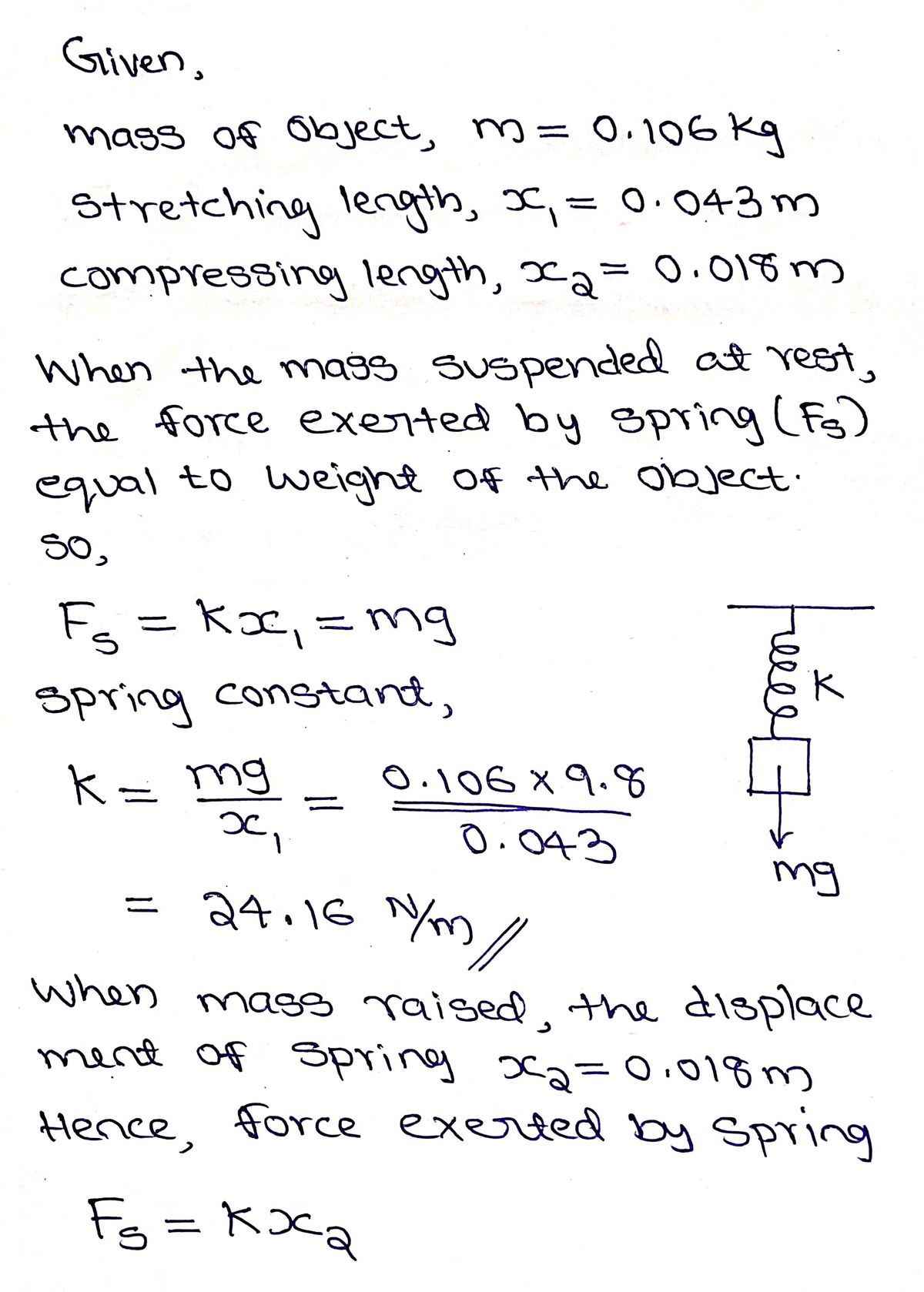 Physics homework question answer, step 1, image 1