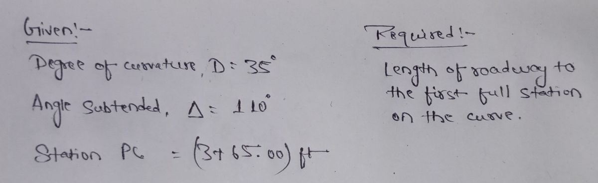 Civil Engineering homework question answer, step 1, image 1