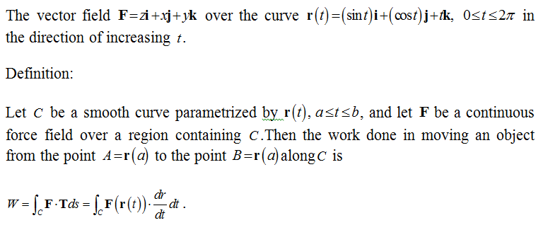 Answered Find The Work Done By F Over The Curve Bartleby