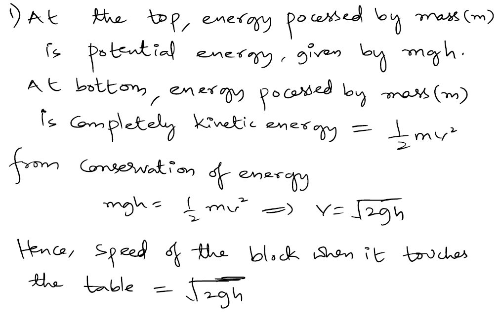 Answered: Rank the speeds of the second block… | bartleby