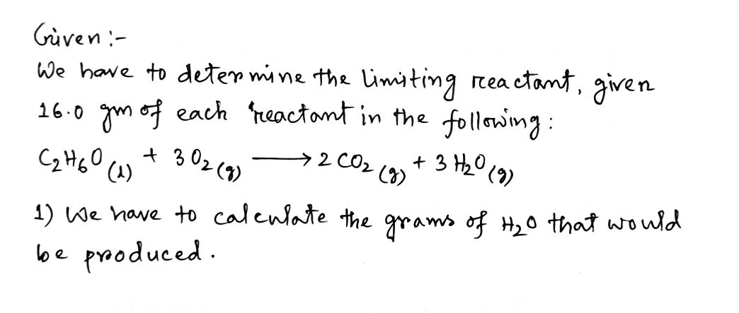 Chemistry homework question answer, step 1, image 1