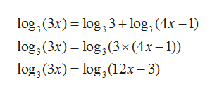 Answered: Solve the following equation: log3(3x)… | bartleby