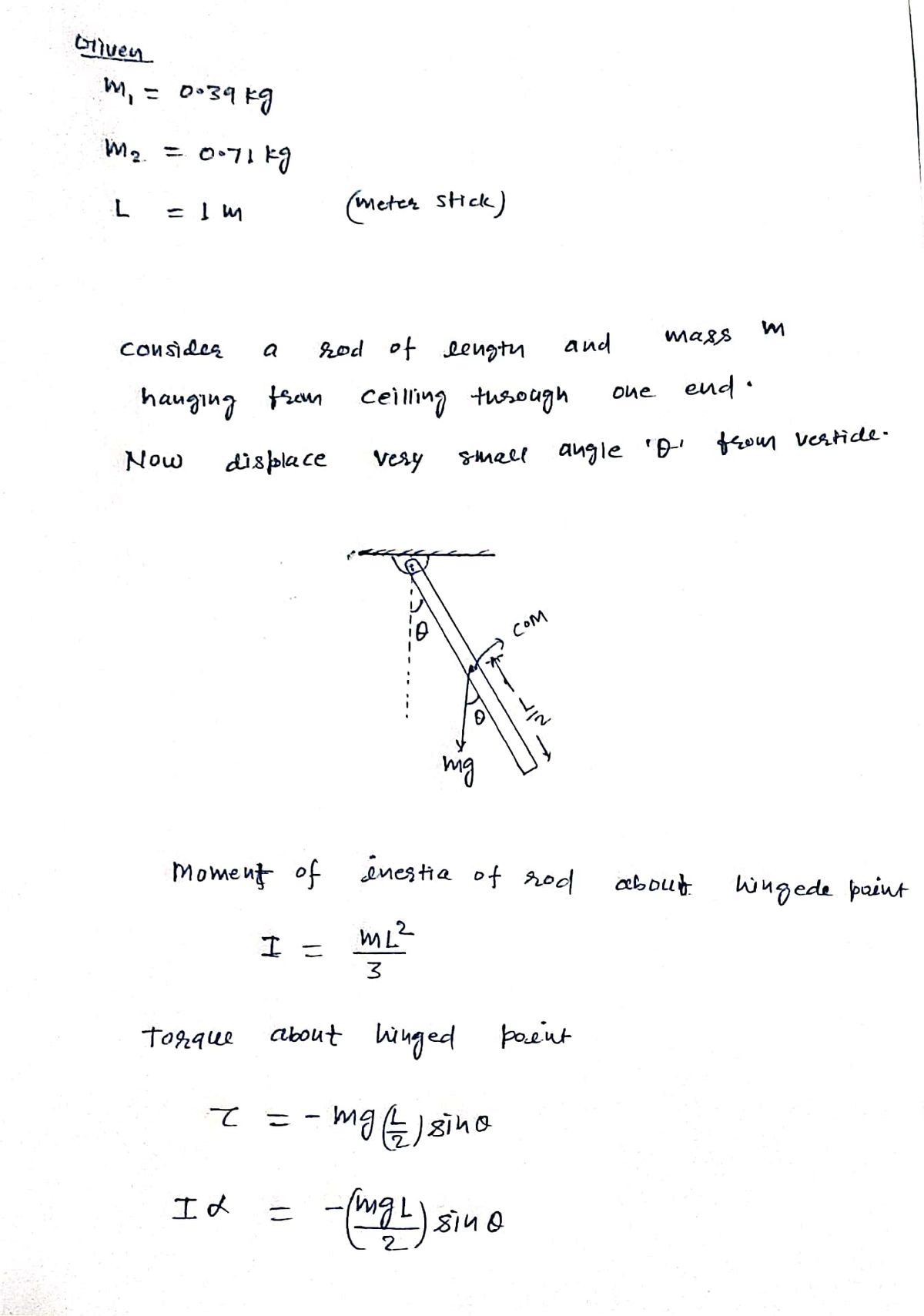 Physics homework question answer, step 1, image 1