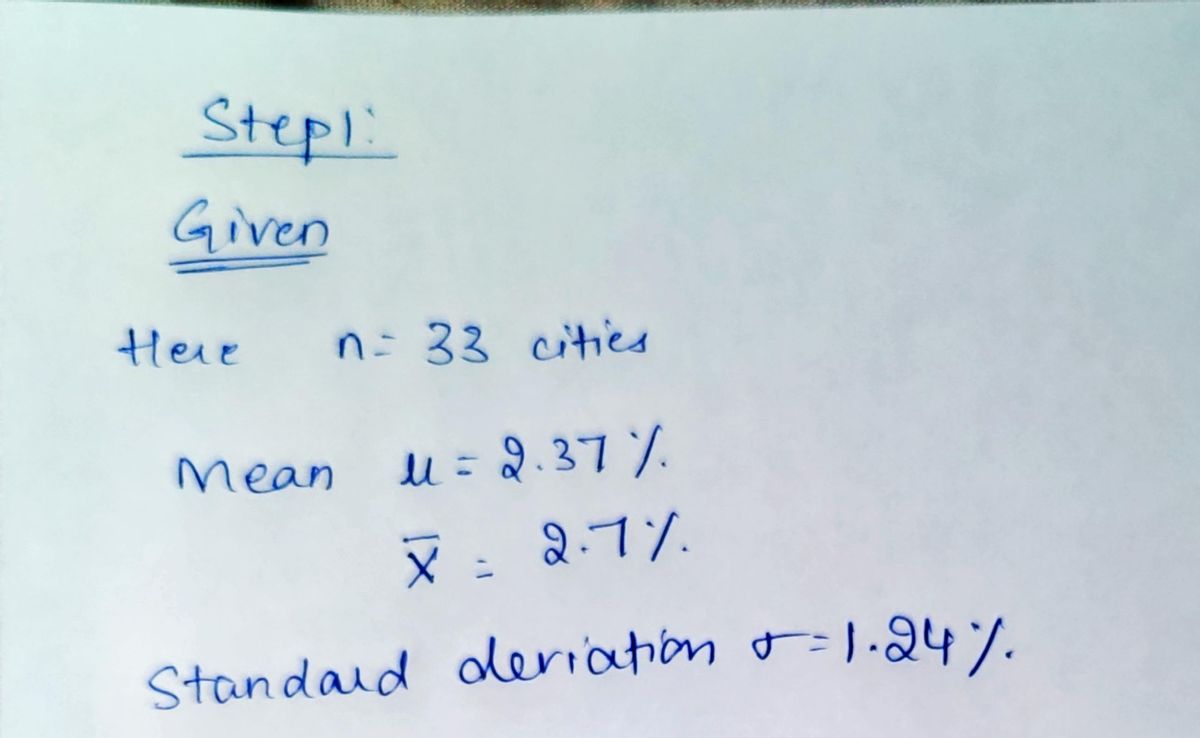 Statistics homework question answer, step 1, image 1