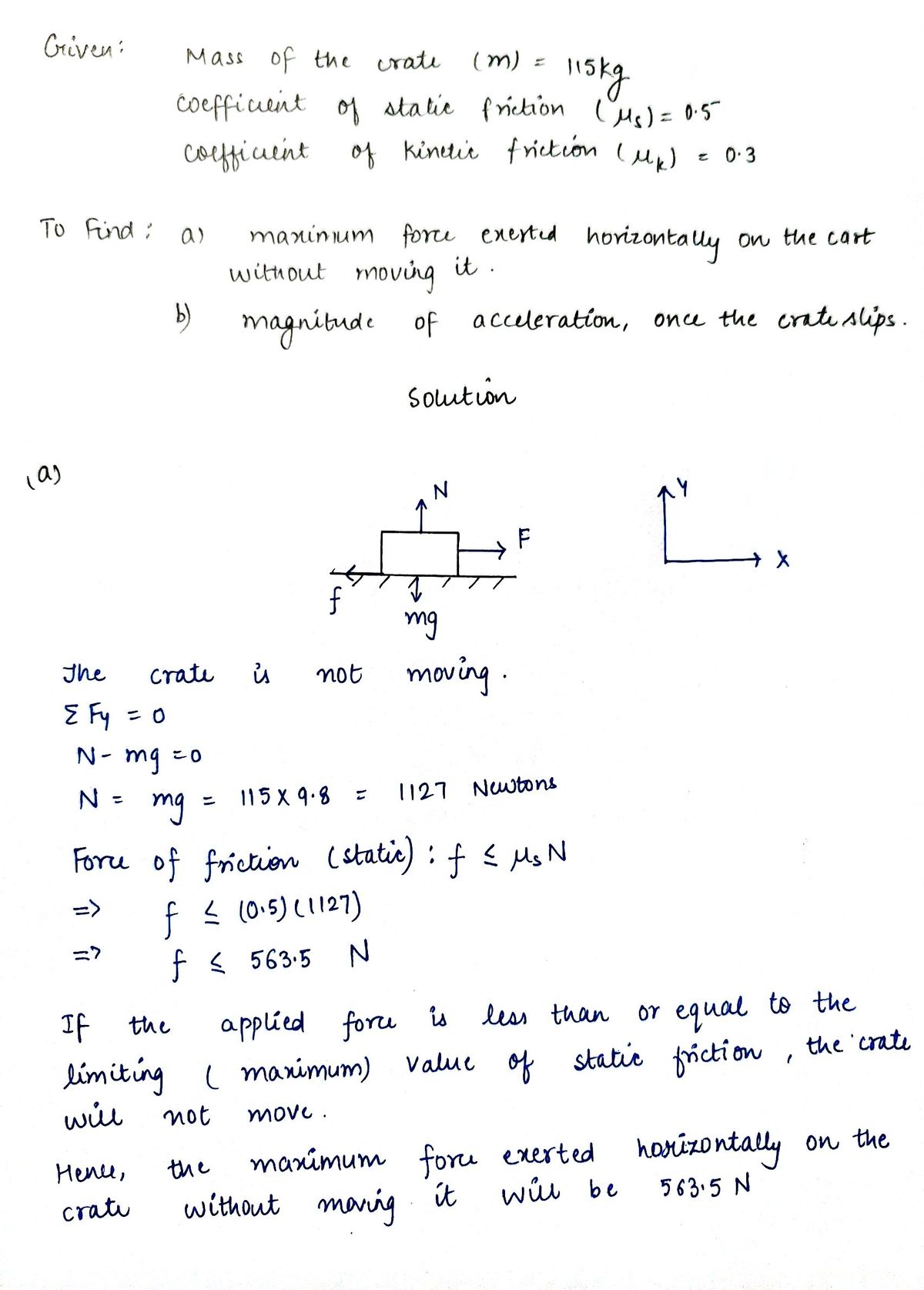 Physics homework question answer, step 1, image 1