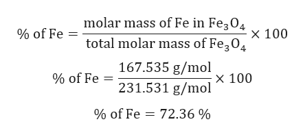 Answered: an oxide of iron has the formula Fe3O4.… | bartleby