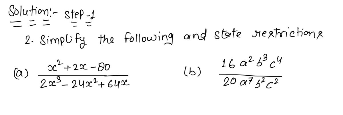 Algebra homework question answer, step 1, image 1