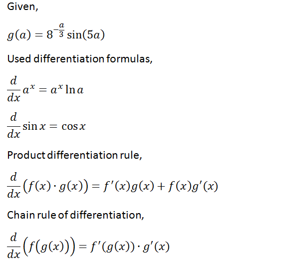 Answered: Gla) = 8 3 Sin5a 11 