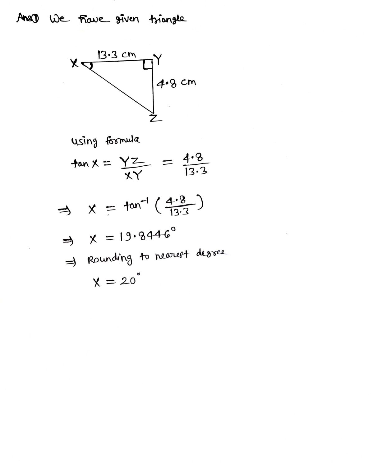 Trigonometry homework question answer, step 1, image 1