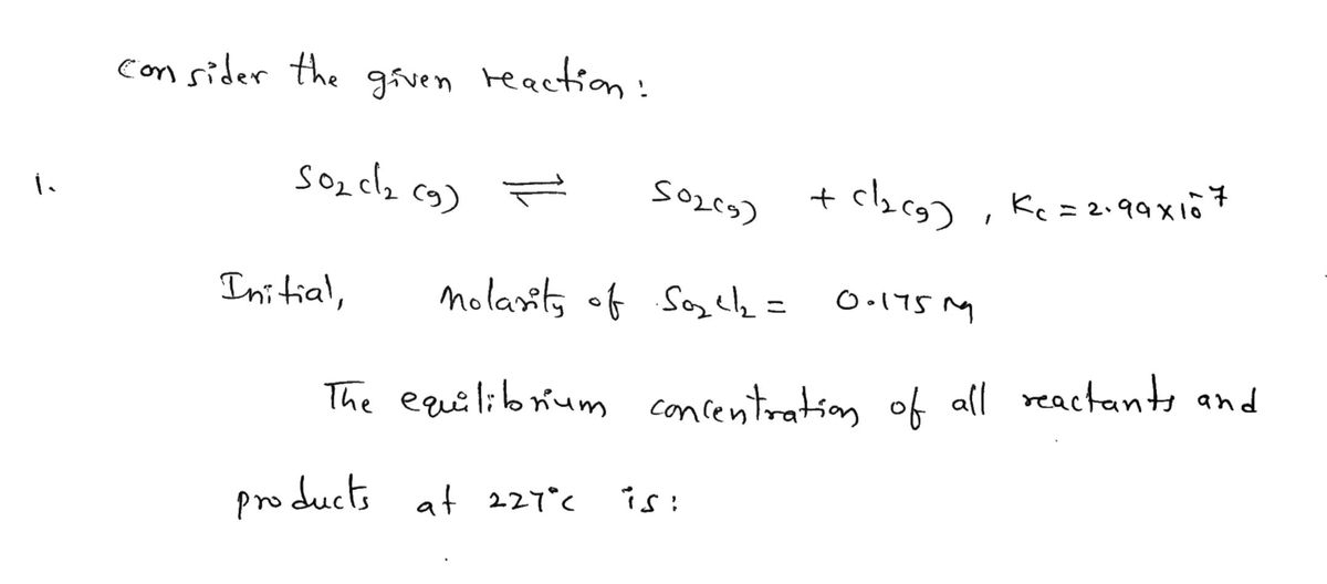 Chemistry homework question answer, step 1, image 1