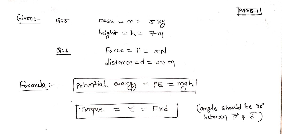 Physics homework question answer, step 1, image 1