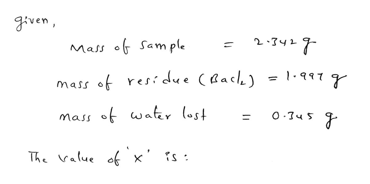 Chemistry homework question answer, step 1, image 1