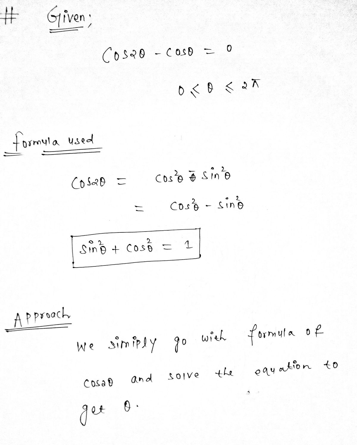 Trigonometry homework question answer, step 1, image 1