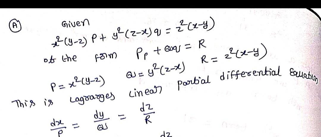 Answered Solve X2 Y Z P Y2 Z X Q Z2 X Y Bartleby